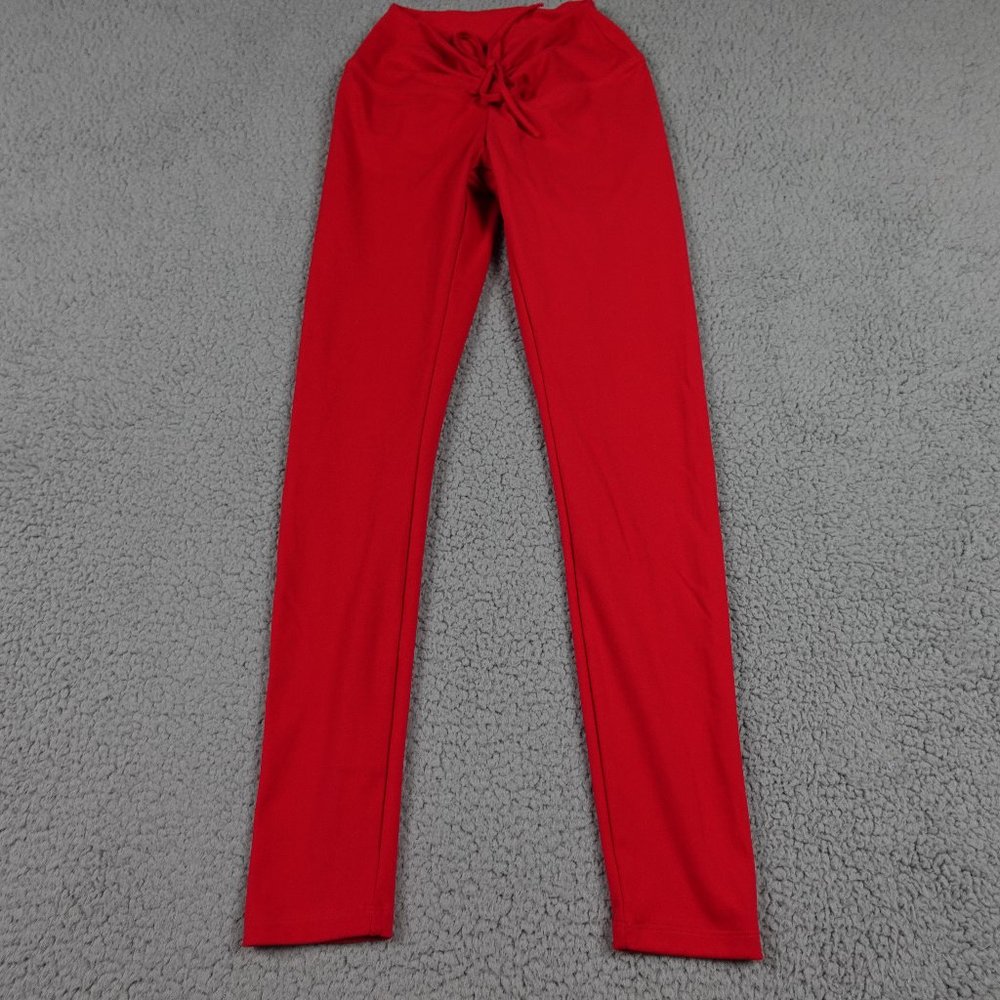 Victorias Secret PINK ACTIVE High Rise Ankle Legging Women Small Red Waist Cinch